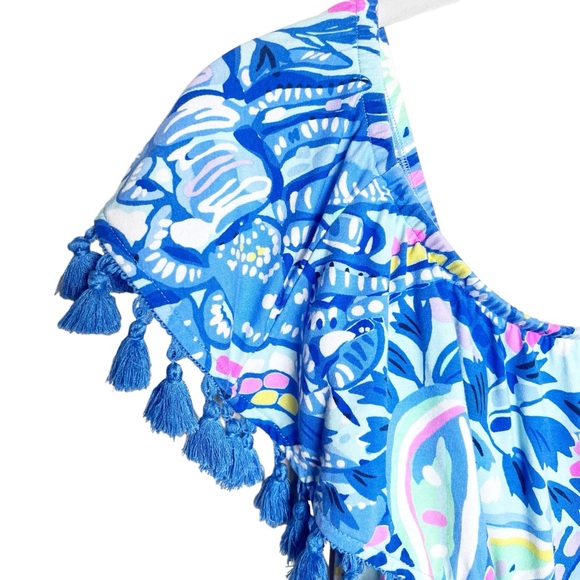 Lilly Pulitzer La Fortuna Romper In Blue Peri Pinch Pinch Size S - Picture 9 of 14